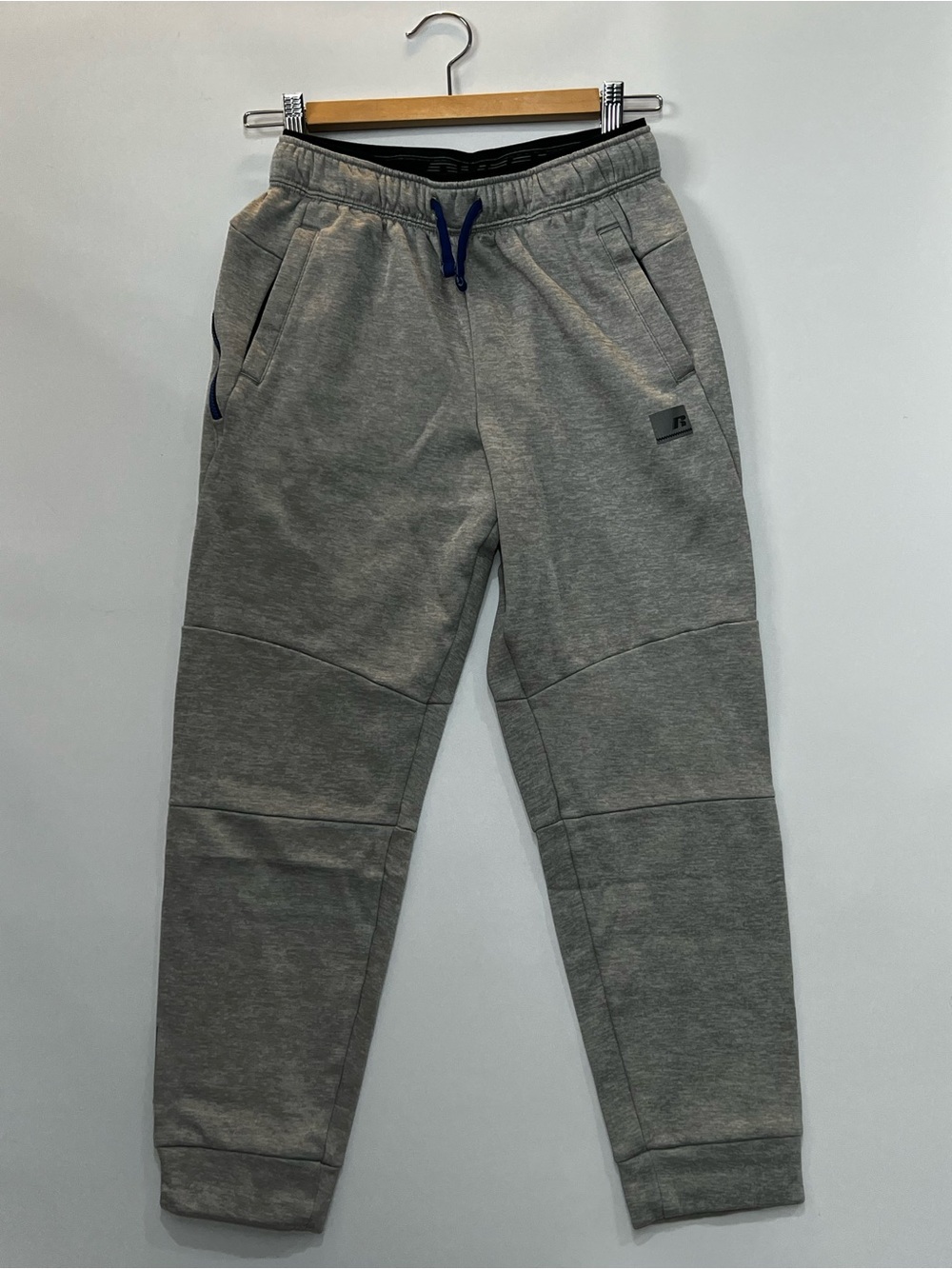 Russell Athletic Gray Jogger Sweatpants with Blue Drawstring